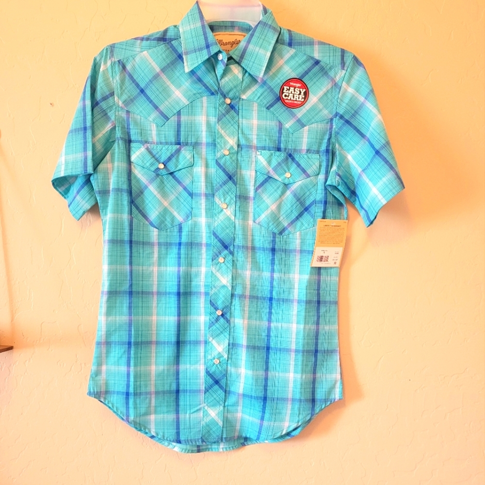 Mens wrangler pearl snap